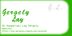 gergely lay business card